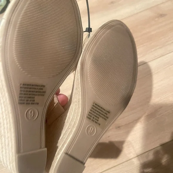 a new day Tan Clear-Strap Wedge Mules - Picture 7 of 7